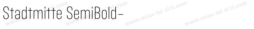 Stadtmitte SemiBold字体转换